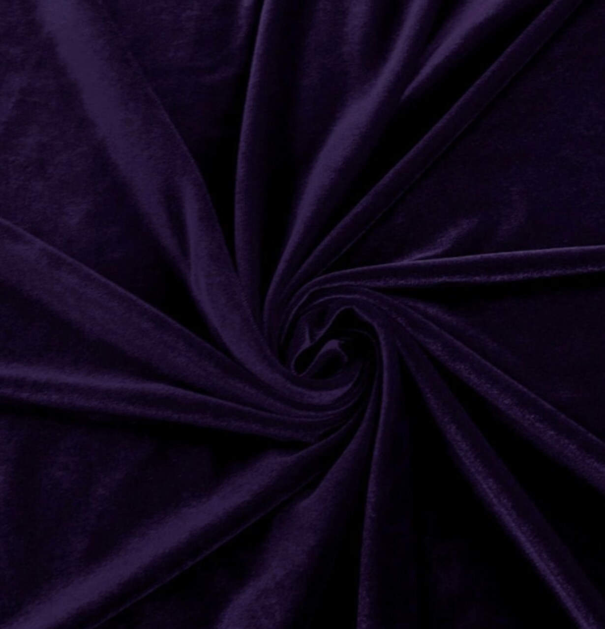 1 Yard Dark Purple Stretch Velvet Fabric for Dresses Crafts Apparel Backdrops DIY 58"/60" Width